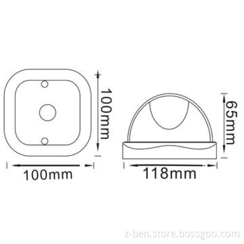 Fixed Dome Camera with Sony/Sharp/CCD CMOS, 420 to 700TVL Resolution and PAL/NTSC Signal System